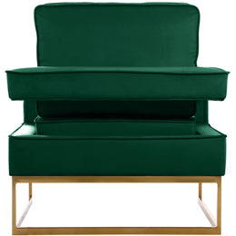 Meridian Noah Green Velvet Accent Chair