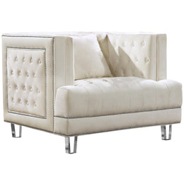 Meridian Lucas Cream Velvet Chair