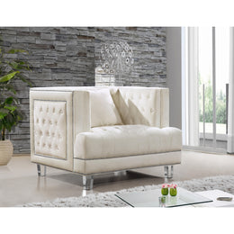 Meridian Lucas Cream Velvet Chair