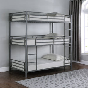 Maynard Metal  Triple Bunk Bed Gunmetal