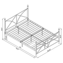 Hart Metal  Open Frame Bed Matte Black