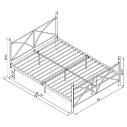 Hart Metal  Open Frame Bed Matte Black