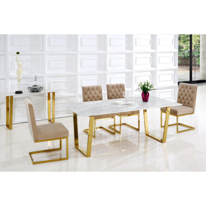 Meridian Cameron Gold Dining Table