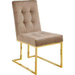 Meridian Pierre Beige Velvet Dining Chair