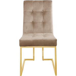 Meridian Pierre Beige Velvet Dining Chair