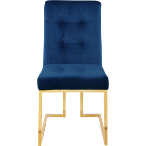 Meridian Pierre Navy Velvet Dining Chair