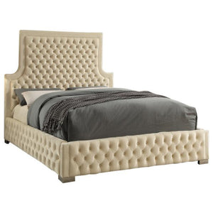 Meridian Sedona Cream Velvet King Bed