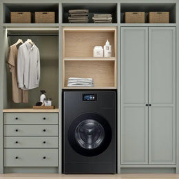 Samsung - 5.3 cu. ft. Bespoke AI Vented Smart All-In-One Washer/Electric Dryer Combo with AI Home - Brushed Black