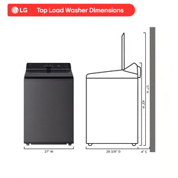 Package - LG - 5.0 Cu. Ft. High-Efficiency Smart Top Load Washer with Easy Unload and 7.3 Cu. Ft. Smart Electric Dryer with Sensor Dry - Platinum Black