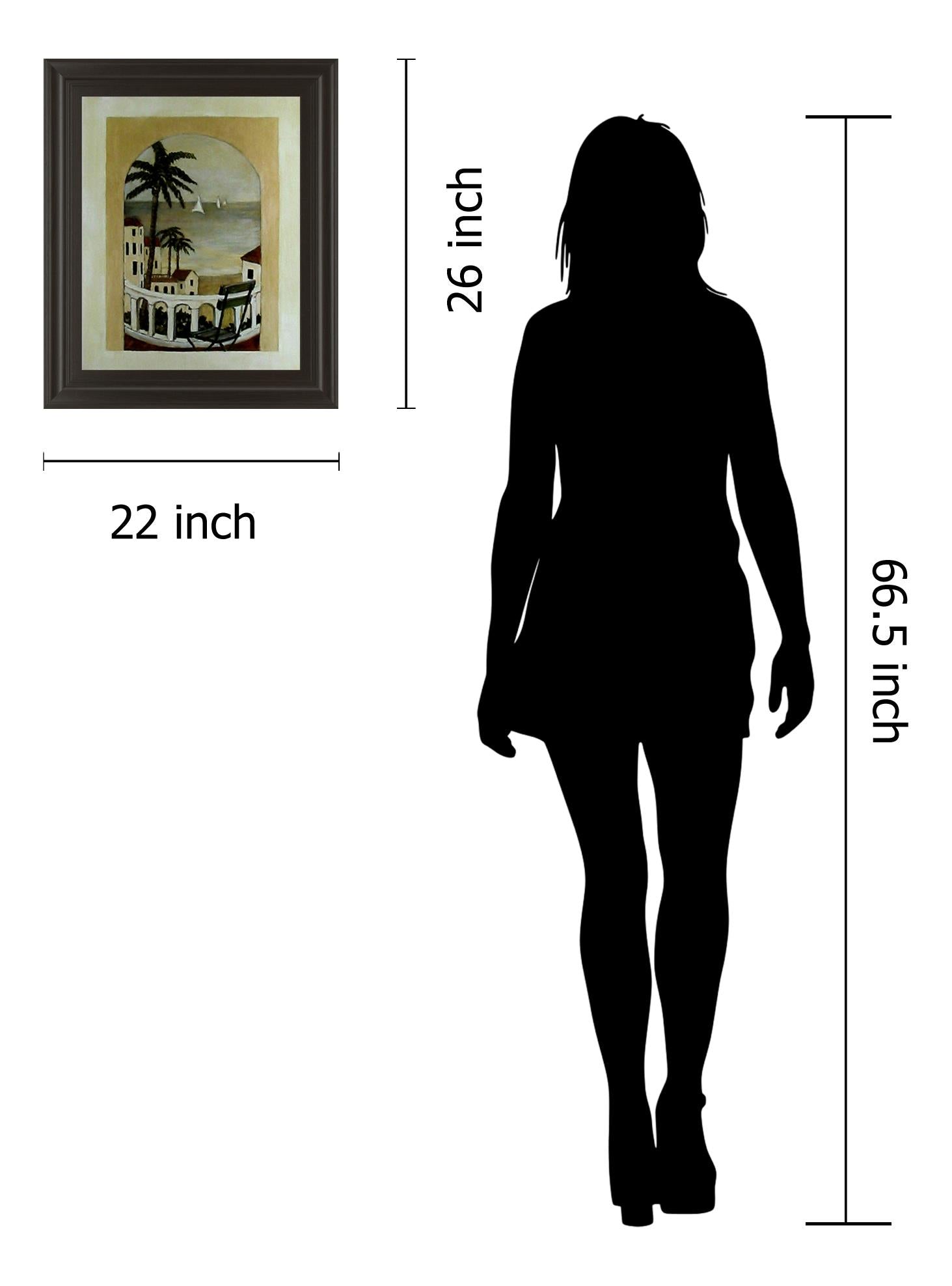 Ocean Park View By Charlene Olson 22X26 Framed Print