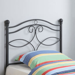 Callie Metal  Open Frame Headboard Matte Black