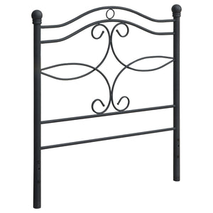 Callie Metal  Open Frame Headboard Matte Black