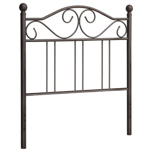 Ellis Metal  Open Frame Headboard Dark Bronze