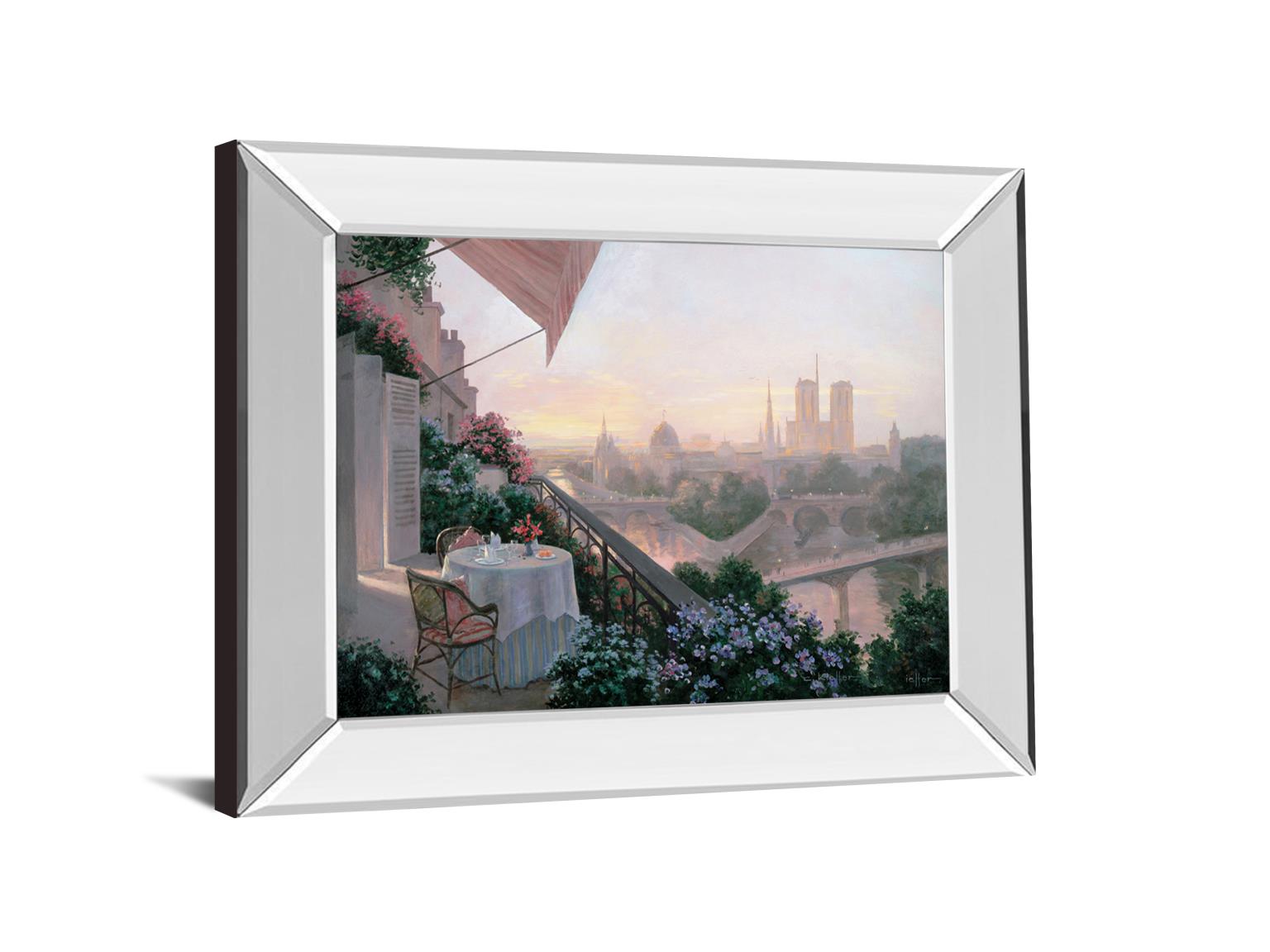 Mirrored Frame Dinner For Two By Christa Kieffer 22X26 Mirror Frame Print