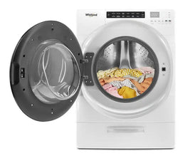 Whirlpool - 4.5 Cu. Ft High Efficiency All In One Washer/Dryer Combo with Steam and Load & Go XL Dispenser - White