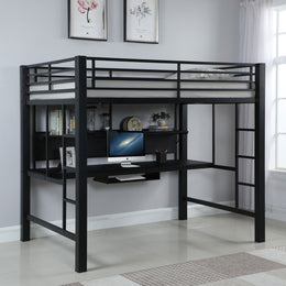 Avalon  Workstation Loft Bed Black