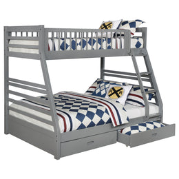 Ashton 2-drawer Wood  Over  Bunk Bed