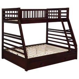Ashton 2-drawer Wood  Over  Bunk Bed