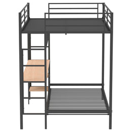 Campus  Workstation Bunk Bed Matte Black