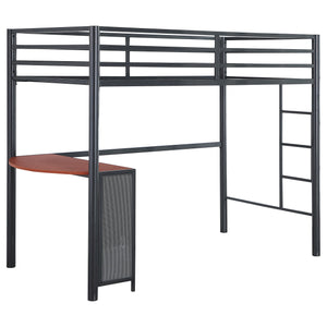 Fisher  Workstation Loft Bed Gunmetal