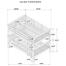 Chapman Wood  Over  Bunk Bed Black