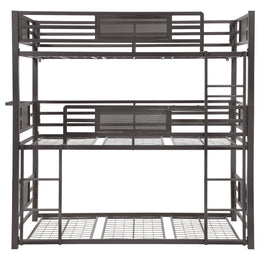 Rogen Metal  Triple Bunk Bed Dark Bronze