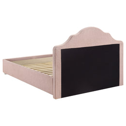 Ashleigh 44-inch Upholstered Storage Platform Bed Pink