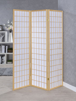 Carrie 3-Panel Room Divider Folding Shoji Screen Black