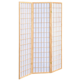 Carrie 3-Panel Room Divider Folding Shoji Screen Black