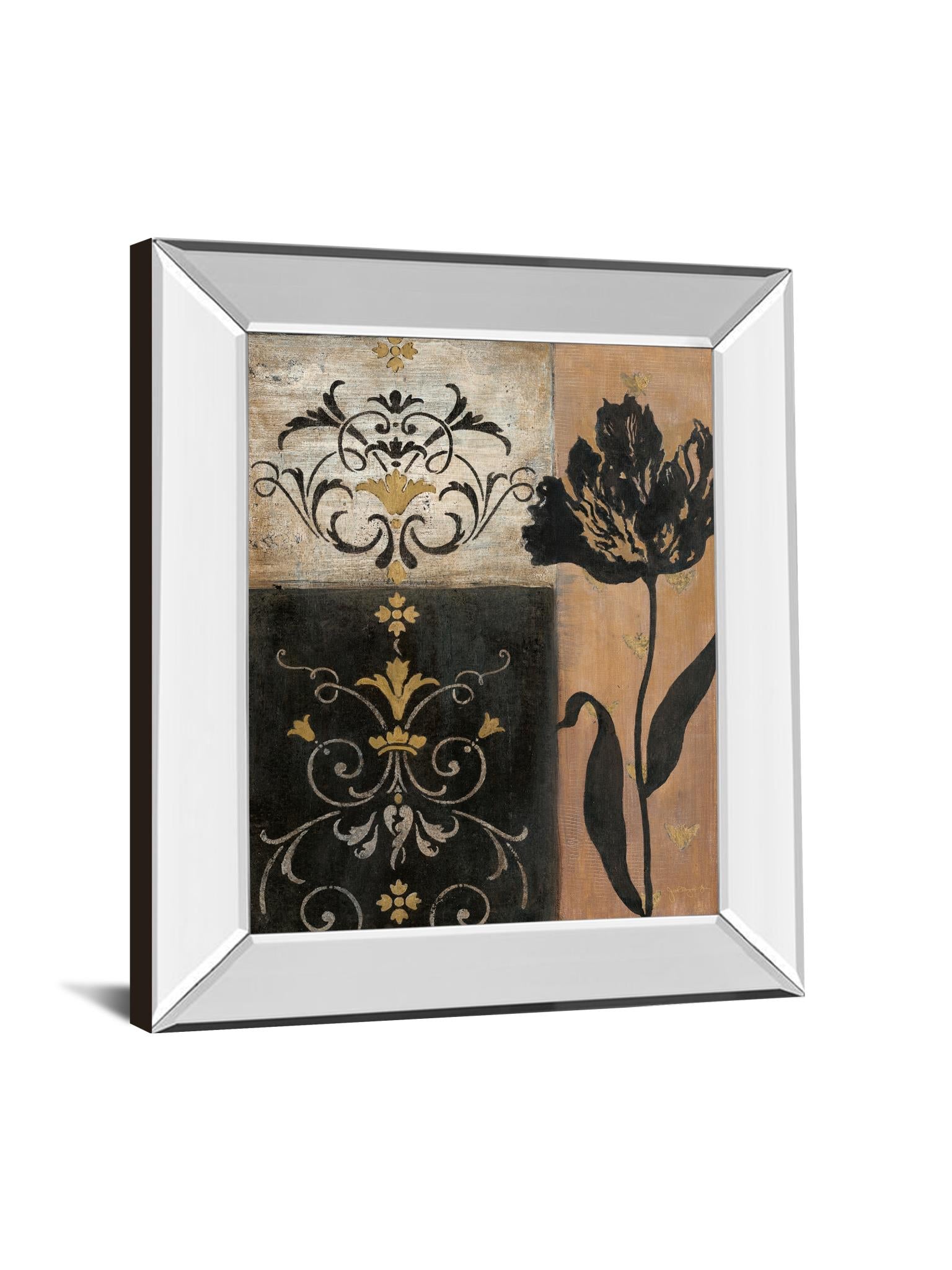 Mirrored Frame Tulip Silhouette By Tava Studio 22X26 Mirror Frame Print