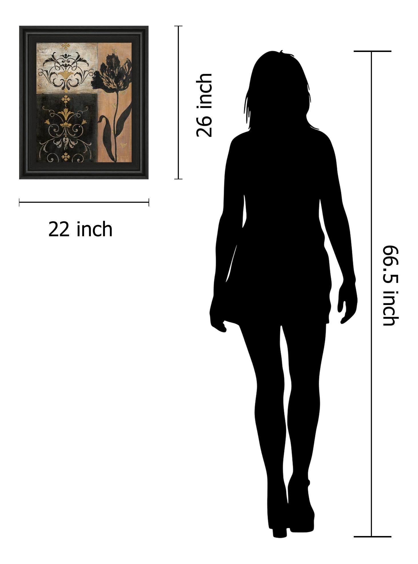 Tulip Silhouette By Tava Studio 22X26 Framed Print