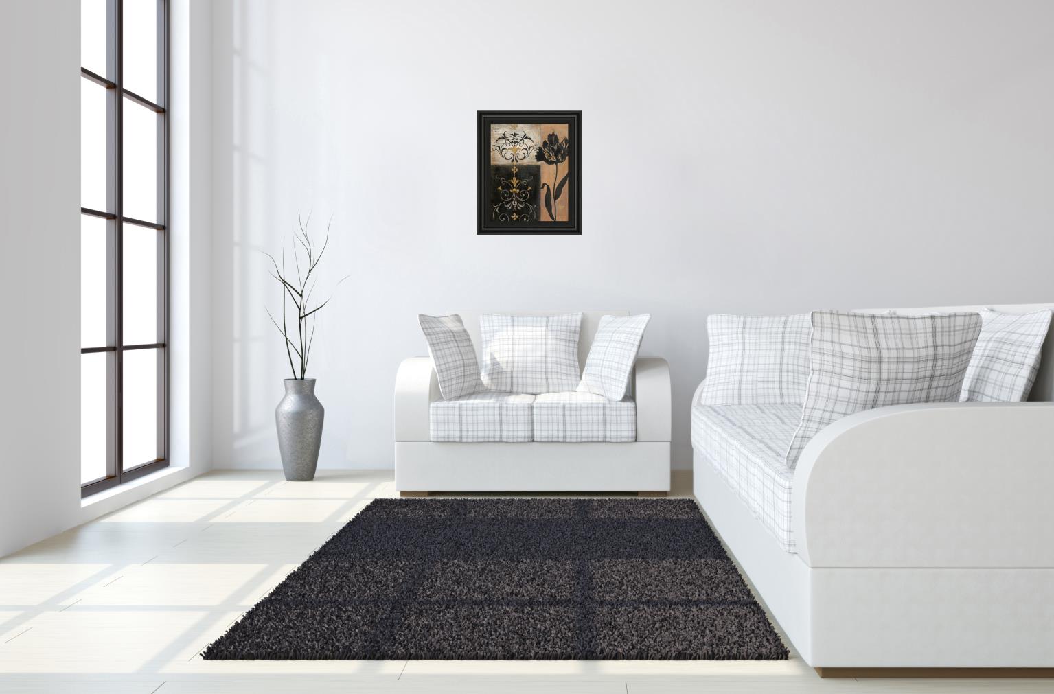Tulip Silhouette By Tava Studio 22X26 Framed Print