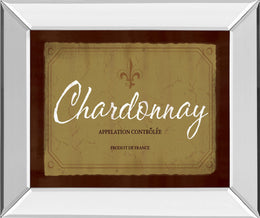 Mirrored Frame Chardonnay By Paola Viveiros 22X26 Mirror Frame Print
