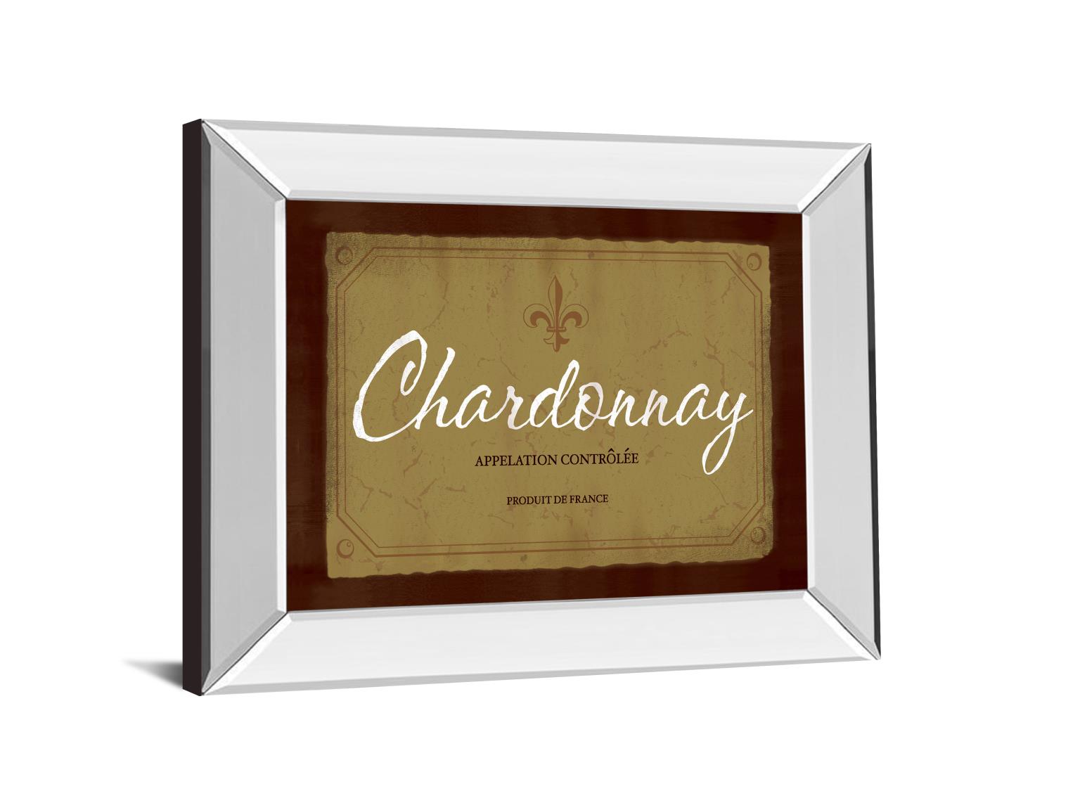 Mirrored Frame Chardonnay By Paola Viveiros 22X26 Mirror Frame Print
