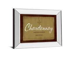 Mirrored Frame Chardonnay By Paola Viveiros 22X26 Mirror Frame Print
