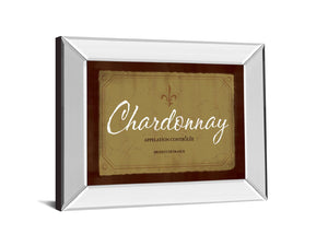 Mirrored Frame Chardonnay By Paola Viveiros 22X26 Mirror Frame Print