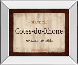 Mirrored Frame Cote Du Rhone By Paola Viveiros 22X26 Mirror Frame Print