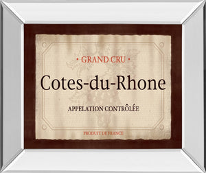 Mirrored Frame Cote Du Rhone By Paola Viveiros 22X26 Mirror Frame Print