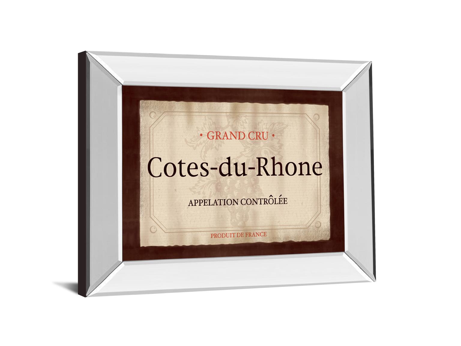 Mirrored Frame Cote Du Rhone By Paola Viveiros 22X26 Mirror Frame Print