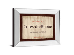 Mirrored Frame Cote Du Rhone By Paola Viveiros 22X26 Mirror Frame Print