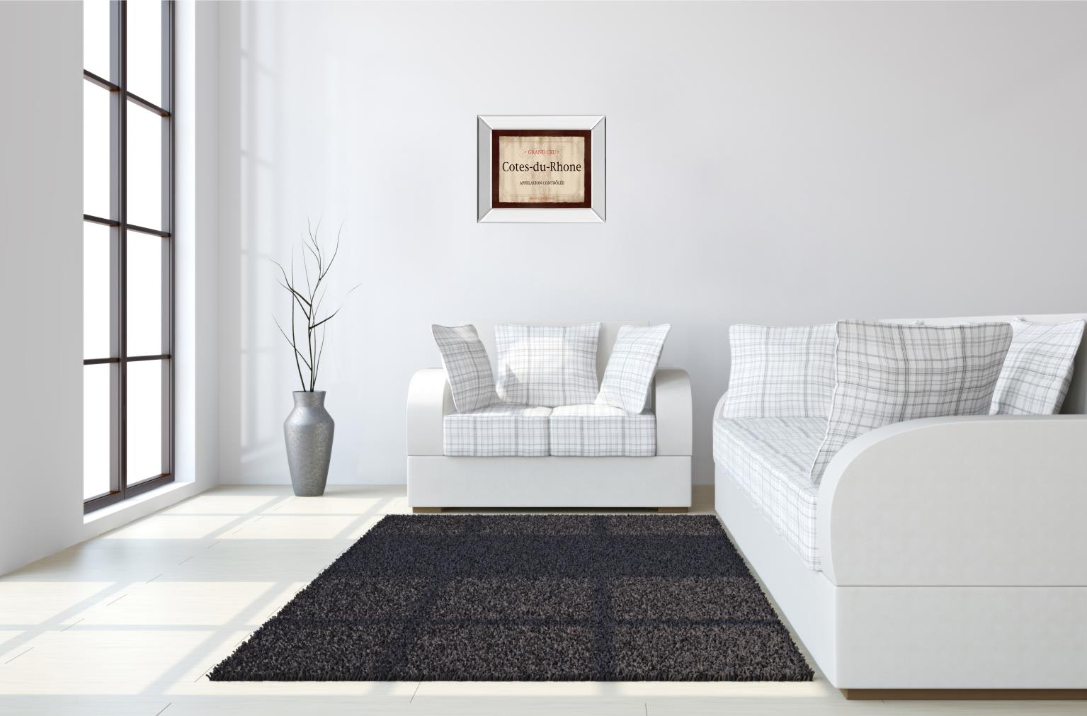 Mirrored Frame Cote Du Rhone By Paola Viveiros 22X26 Mirror Frame Print