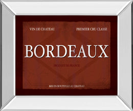 Mirrored Frame Bordeaux By Paola Viveiros 22X26 Mirror Frame Print