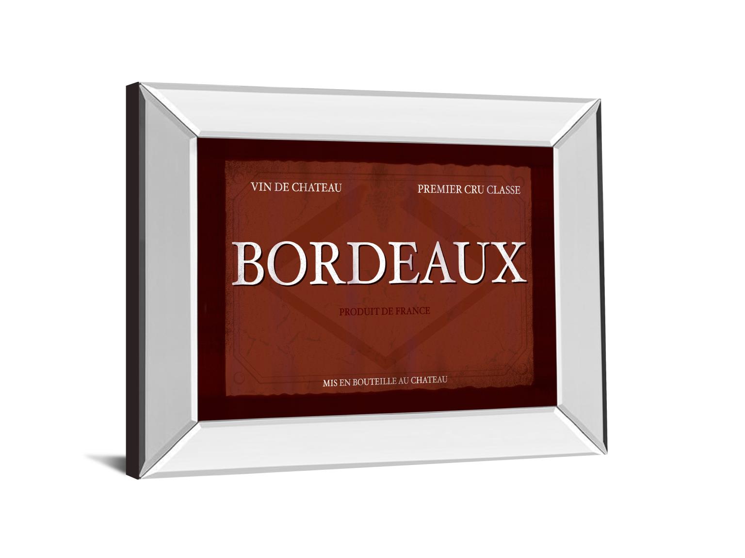 Mirrored Frame Bordeaux By Paola Viveiros 22X26 Mirror Frame Print