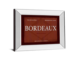 Mirrored Frame Bordeaux By Paola Viveiros 22X26 Mirror Frame Print