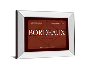 Mirrored Frame Bordeaux By Paola Viveiros 22X26 Mirror Frame Print