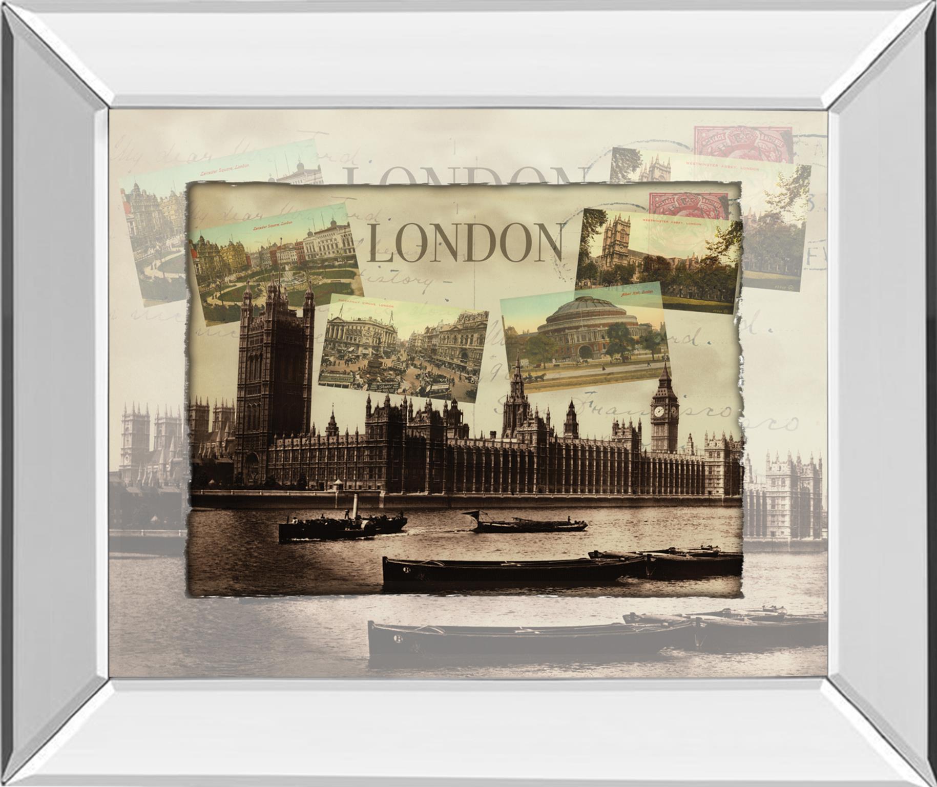 Mirrored Frame London Postcard By 22X26 Mirror Frame Print