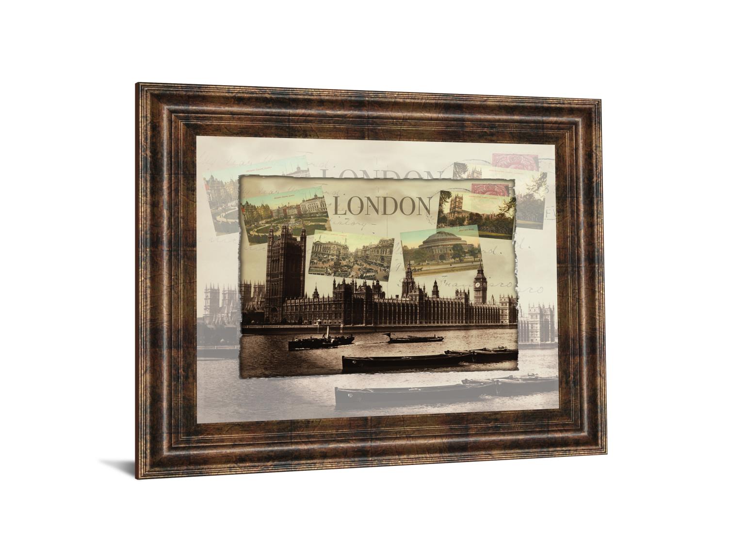 London Postcard By 22X26 Framed Print