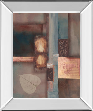 Mirrored Frame Fall I W/Leaf By Laurie Fields 22X26 Mirror Frame Print