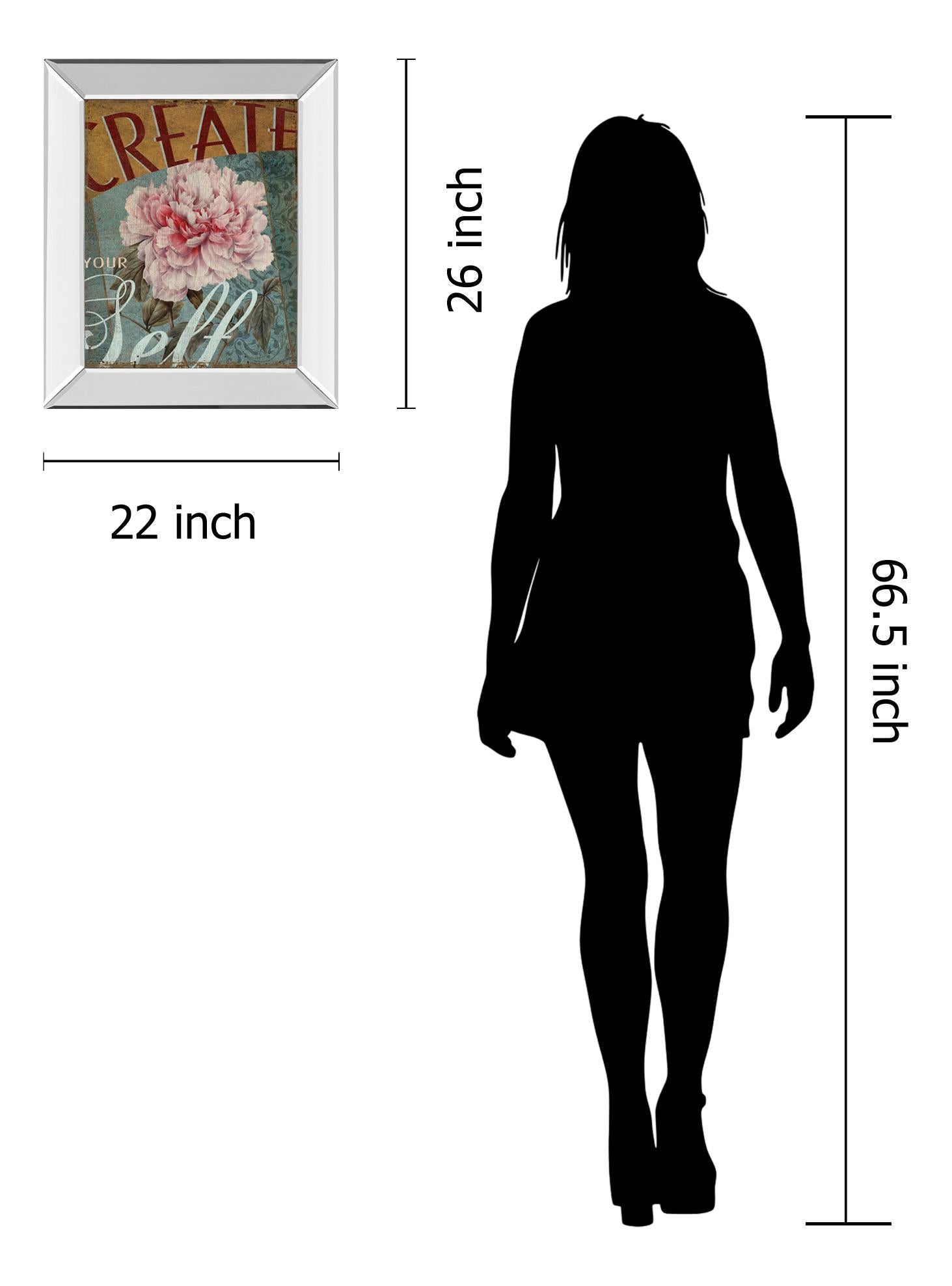 Mirrored Frame Create Yourself By Kelly Donovan 22X26 Mirror Frame Print