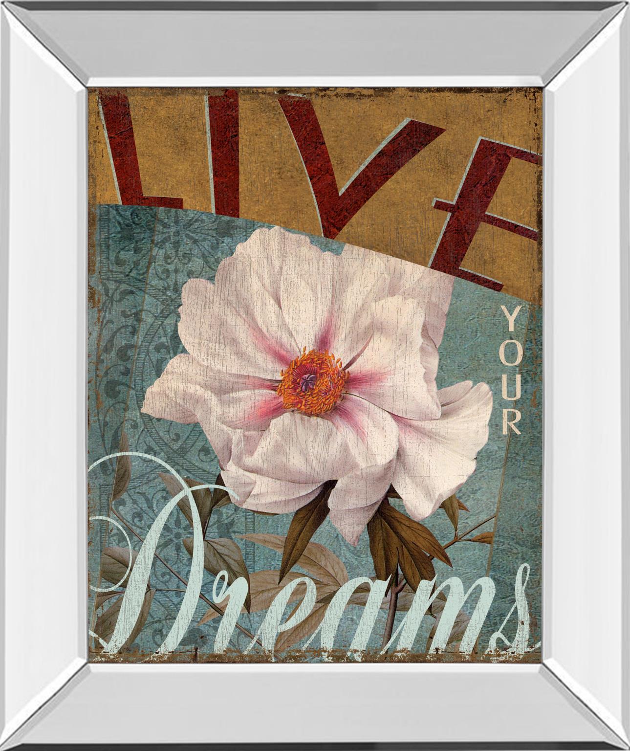 Mirrored Frame Live Your Dream By Kelly Donovan 22X26 Mirror Frame Print